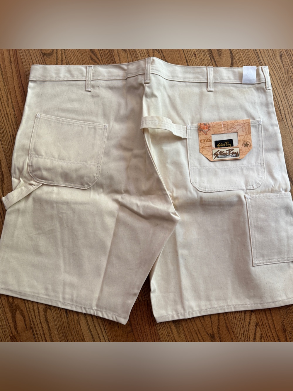 NEW Stan Ray Men's White Painter Carpenter Shorts Made in USA Size 48 Off White
